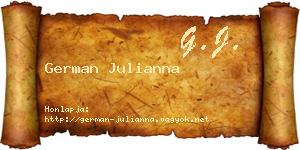 German Julianna névjegykártya
