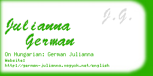 julianna german business card